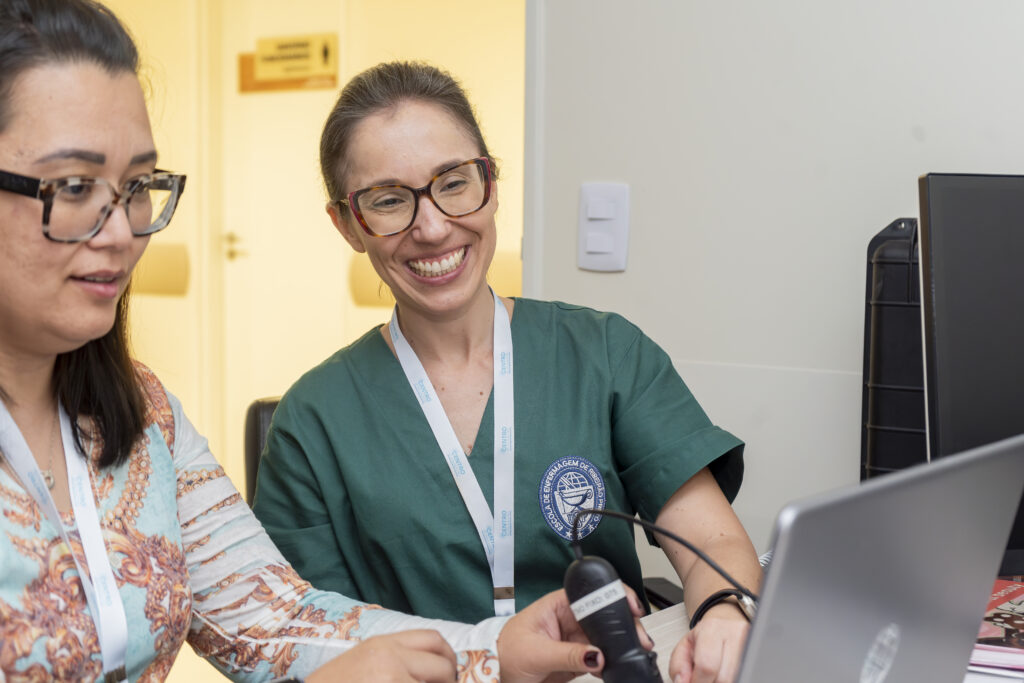 Ultrassonografia com a professora Fernanda